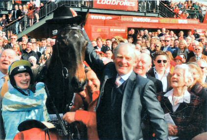 Trainer Arthur Moore and jockey Nina Carberry with winning connections of Organisedconfusion Trainer Arthur Moore and jockey Nina Carberry with winning connections of Organisedconfusion