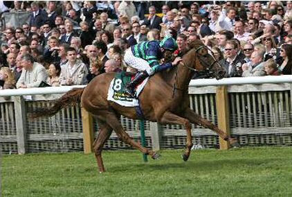 Finsceal Beo (Kevin Manning) winning the Stan James 1000 Guineas, Newmarket 2007