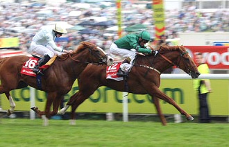 New Approach winning Vodaphone Epsom Derby, 2008